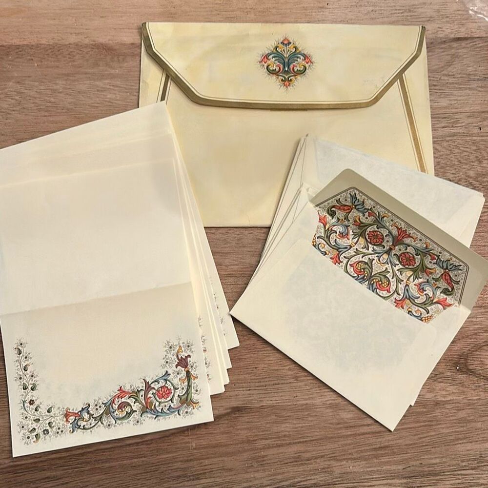 NEW vintage Italian notebook paper envelope envelopes Cartoleria Pantheon shop i